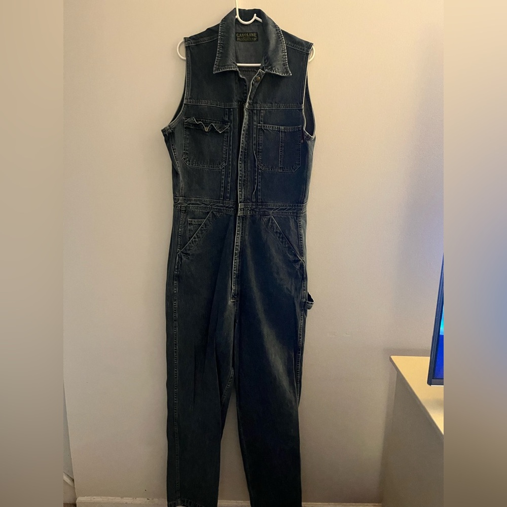 Vintage Gasoline Union Made Jeanswear Sleeveless Jumpsuit Women’s Medium 1990s